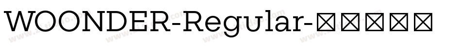 WOONDER-Regular字体转换