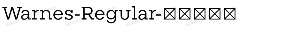 Warnes-Regular字体转换