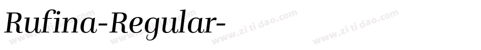 Rufina-Regular字体转换