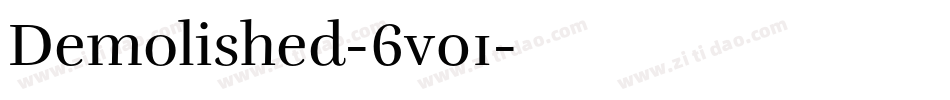 Demolished-6v01字体转换