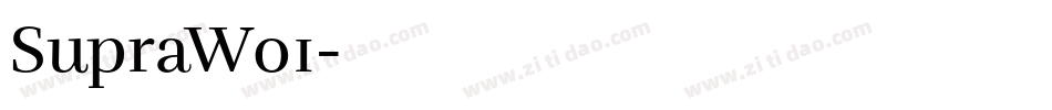 SupraW01字体转换