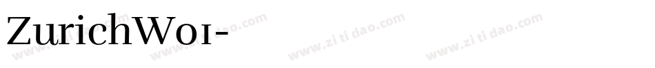 ZurichW01字体转换