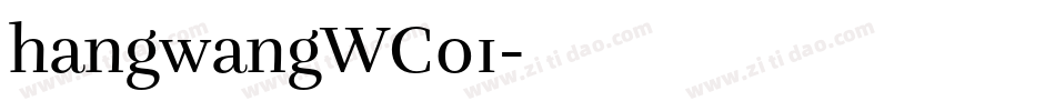 hangwangWC01字体转换