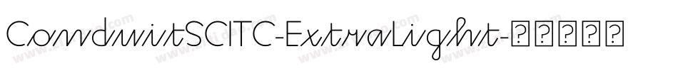 ConduitSCITC-ExtraLight字体转换
