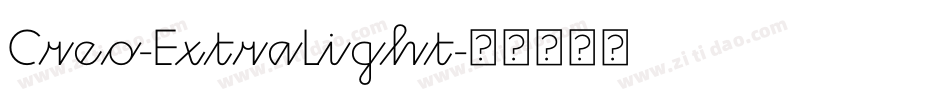 Creo-ExtraLight字体转换