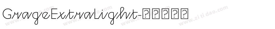 GrageExtraLight字体转换