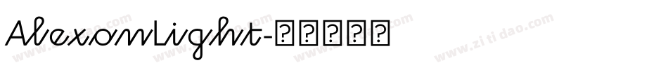 AlexonLight字体转换