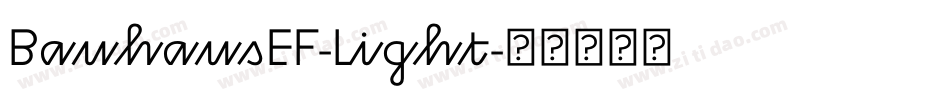 BauhausEF-Light字体转换