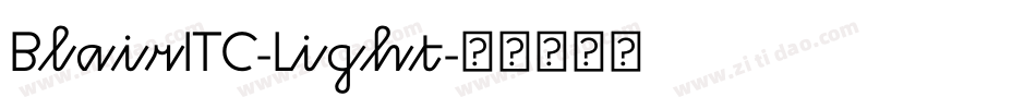 BlairITC-Light字体转换