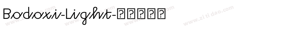 Bodoxi-Light字体转换