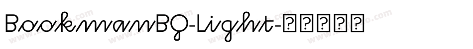 BookmanBQ-Light字体转换