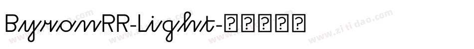 ByronRR-Light字体转换