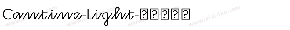 Cantine-Light字体转换