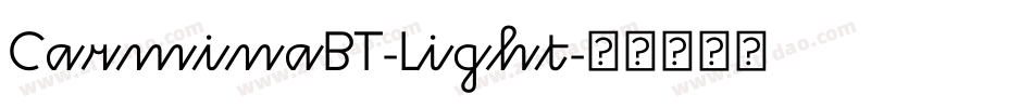 CarminaBT-Light字体转换
