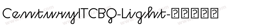 CenturyITCBQ-Light字体转换