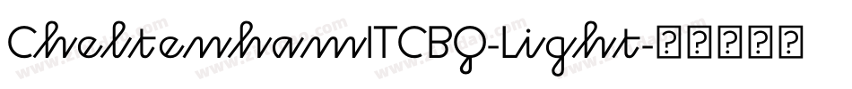 CheltenhamITCBQ-Light字体转换