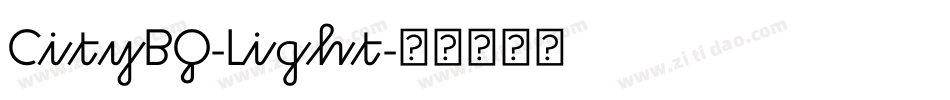 CityBQ-Light字体转换