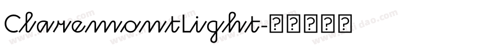 ClaremontLight字体转换