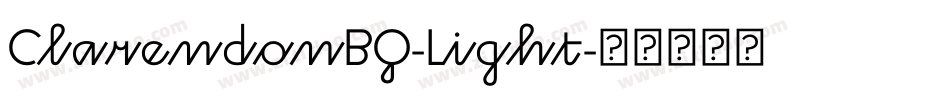 ClarendonBQ-Light字体转换