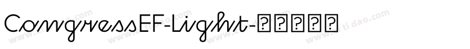 CongressEF-Light字体转换