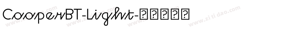 CooperBT-Light字体转换