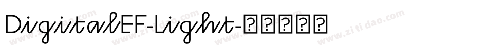 DigitalEF-Light字体转换