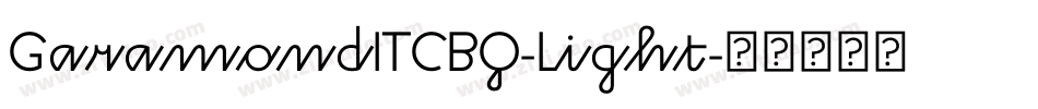 GaramondITCBQ-Light字体转换
