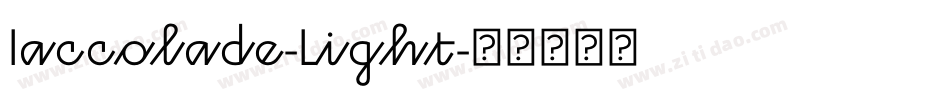 Iaccolade-Light字体转换