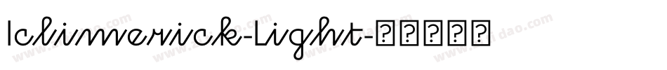 Iclimerick-Light字体转换
