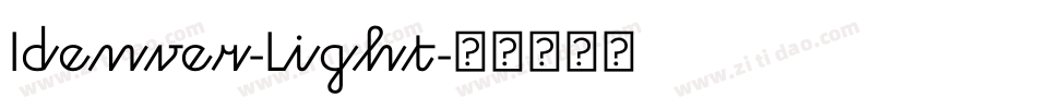 Idenver-Light字体转换