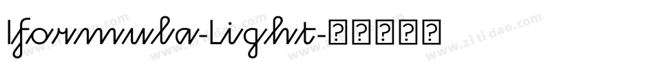 Iformula-Light字体转换