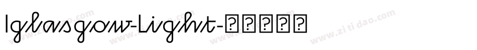 Iglasgow-Light字体转换