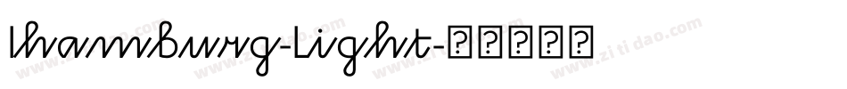 Ihamburg-Light字体转换