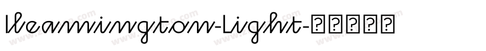Ileamington-Light字体转换