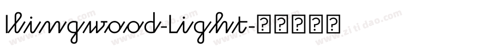 Ilingwood-Light字体转换