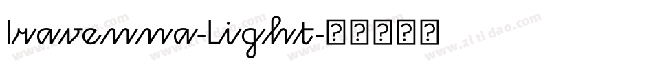 Iravenna-Light字体转换