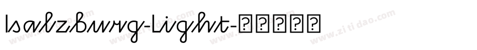 Isalzburg-Light字体转换