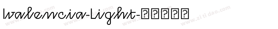 Ivalencia-Light字体转换