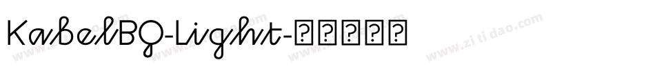 KabelBQ-Light字体转换