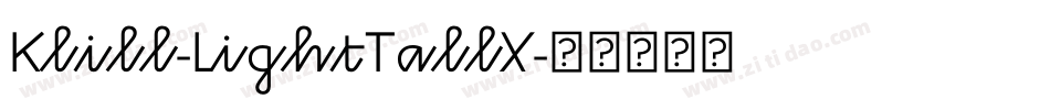 Klill-LightTallX字体转换