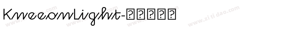 KneeonLight字体转换