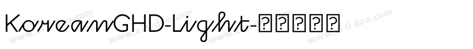 KoreanGHD-Light字体转换