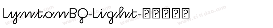 LyntonBQ-Light字体转换