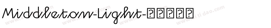 Middleton-Light字体转换