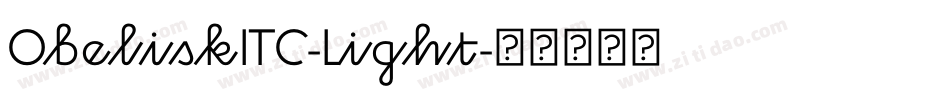 ObeliskITC-Light字体转换