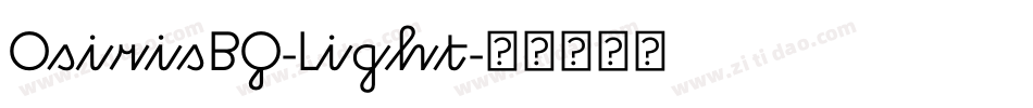 OsirisBQ-Light字体转换