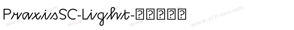 PraxisSC-Light字体转换