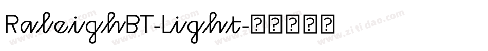 RaleighBT-Light字体转换