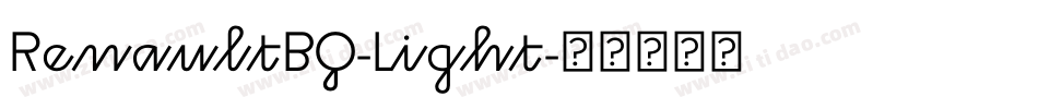 RenaultBQ-Light字体转换