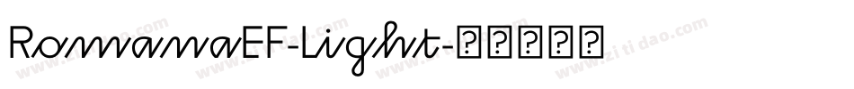 RomanaEF-Light字体转换
